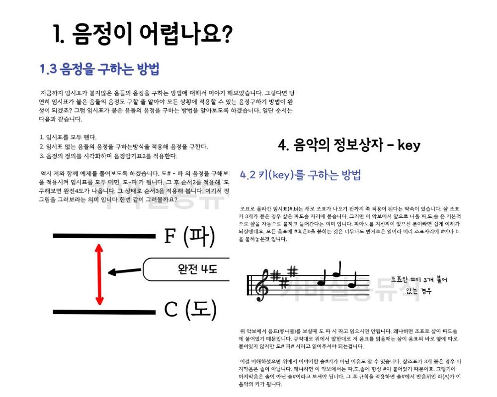화성학 교재 내지 1